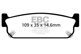 EBC 93-97 Infiniti J30 3.0 Yellowstuff Rear Brake Pads