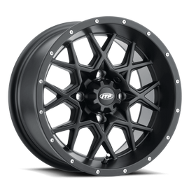 ITP Hurricane 16X7 / 4x136 BP / 5+2 Offset Matte Black Wheel
