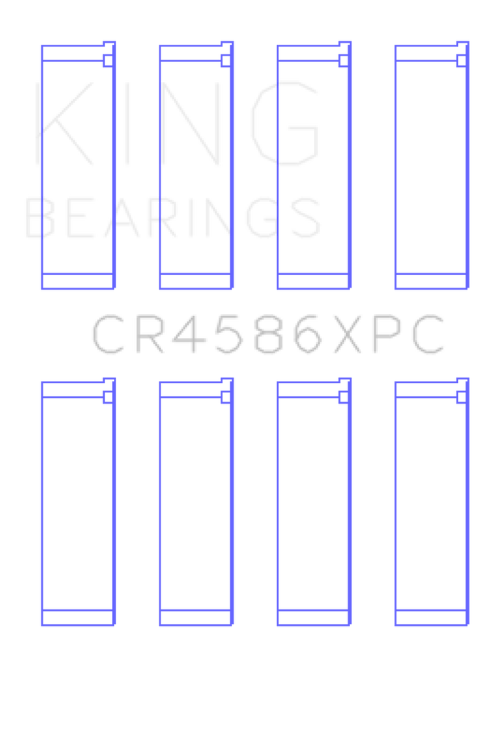 King Mitsubishi 4B11T Performance Coated Rod Bearing Set - Size STD