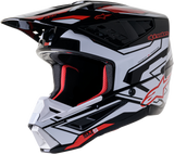 S-M5 Action 2 Helmet Blk/Wht/Brt Rd Glossy Lg