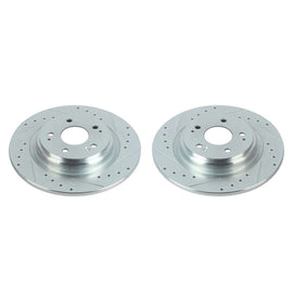 Power Stop 17-20 Acura MDX Rear Evolution Drilled & Slotted Rotors - Pair