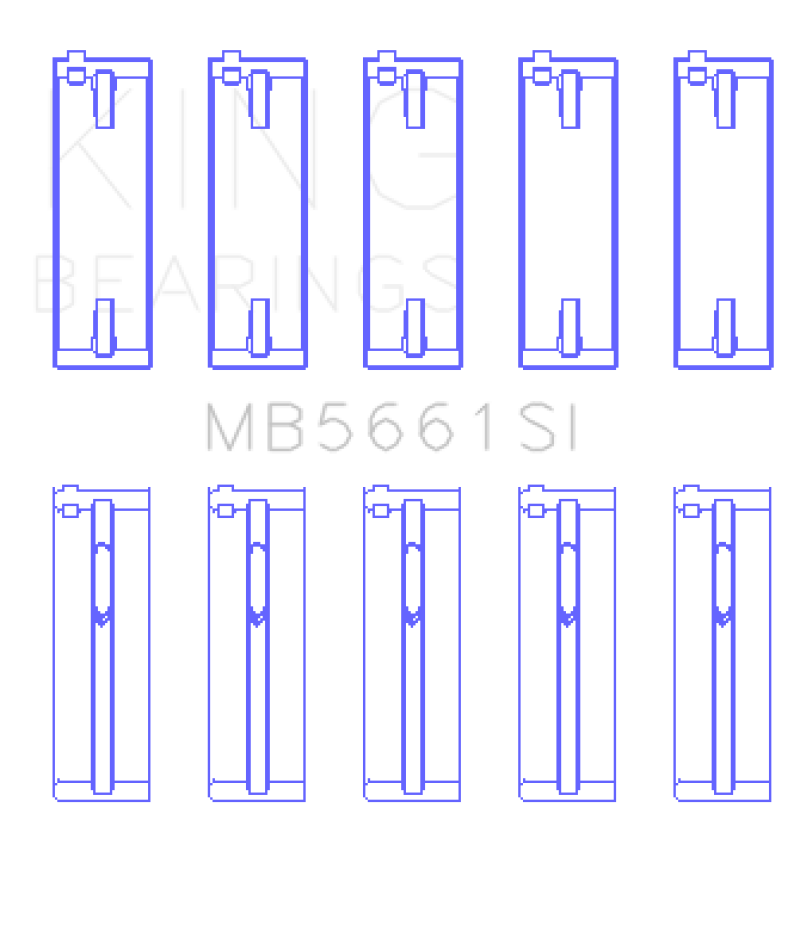 King Volkswagen AMB/BYK/BBX Silicon Bi-Metal Aluminum Main Bearing Set - Size STD