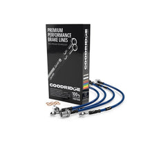 Load image into Gallery viewer, Goodridge 2008+ Subaru STI (w/Brembo Calipers) Stainless Steel Brake Lines - Electric Blue