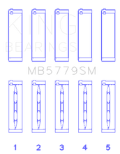 Load image into Gallery viewer, King Audi CDAA/CDHA/CDHB/CDAB Main Bearing Set (Set of 5) - Size STD