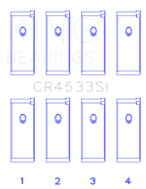 King Nissan QR25DE DOHC 16 Valves Rod Bearing Set - Size STD
