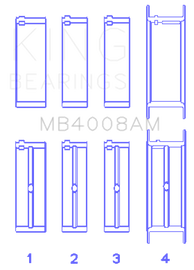 King Nissan VG20E/VG20DET V6 (Size STD) Main Bearing Set