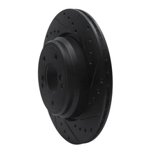 Load image into Gallery viewer, R1 00-06 BMW M3 Rear Right Drilled &amp; Slotted Black Brake Rotor