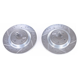 Power Stop 16-18 Jaguar XE Rear Evolution Drilled & Slotted Rotors - Pair