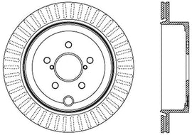 StopTech Power Slot 13 Scion FR-S / 13 Subaru BRZ Rear Left Slotted Rotor
