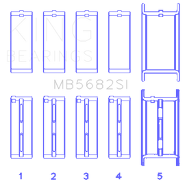 King gm 496ci/8.1L 16v (Size STD) Performance Main Bearing Set