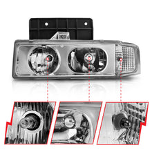 Load image into Gallery viewer, ANZO 1995-2005 Chevrolet Astro Van Crystal Headlights Chrome 1pc