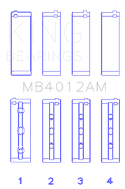 King Engine Bearings Toyota 5Vzfe (Size +0.25mm) Main Bearing Set