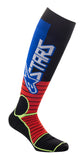Mx Pro Socks Burnt Red/Yellow Fluo/Blue Lg
