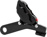 4 Pist Rear Caliper Kit Black 25mm Flt 08-Up