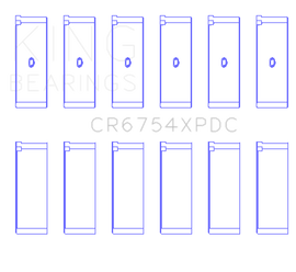 King Toyota 2JZGE 2JZGTE 24v (Size Standard - Predoweled for Alum Rods) Performance Rod Bearing Set