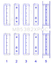 King Subaru EJ20/EJ22/ EJ25 (Including Turbo) Coated Crankshaft Main Bearing Set