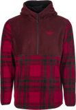 Fly Half Zip Pullover Hoodie Red Plaid Sm