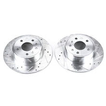 Load image into Gallery viewer, Power Stop 99-03 Saab 9-3 Rear Evolution Drilled &amp; Slotted Rotors - Pair