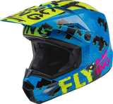 Youth Kinetic Scan Helmet Blue/Hi-Vis/Pink Ym