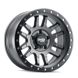Dirty Life 9309 Canyon Pro 17x9/6x139.7 BP/0mm Offset/106mm Hub Satin Graphite Whl - Beadlock