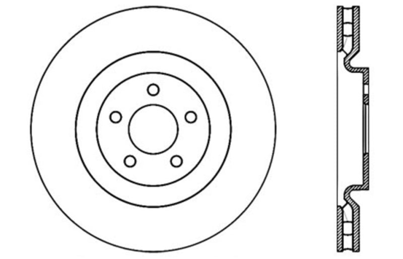 StopTech Slotted & Drilled Sport Brake Rotor