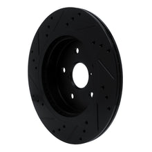 Load image into Gallery viewer, R1 15-25 Subaru Outback Rear Right Drilled &amp; Slotted Black Brake Rotor