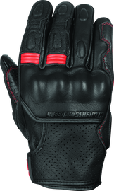 Speed and Strength Twist of Fate Leather Gloves Black/Red - Medium