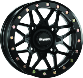 DragonFire Racing Typhon Wheel 15X7 4/137 5+2 +10 Machined Black