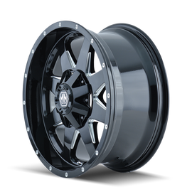 Mayhem 8040 Tank 20x9 / 5x114.3 BP / -12mm Offset / 87mm Hub Black w/ Milled Spokes Wheel