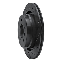 Load image into Gallery viewer, R1 95-99 BMW M3 E36 Left Rear Drilled &amp; Slotted Black Brake Rotor