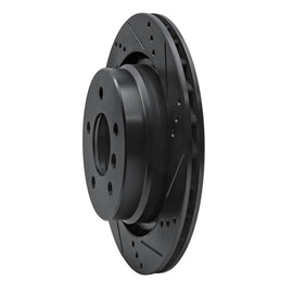 R1 95-99 BMW M3 E36 Left Rear Drilled & Slotted Black Brake Rotor