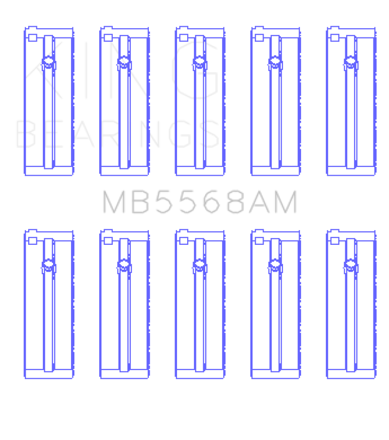 King Honda D16A/Y/Z H22A4 F23A Crankshaft Main Bearing Set - Size STD
