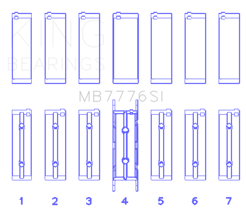 King BMW N55B30A/N53B30A/N52B30A Main Bearing Set - Size STD