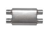 Gibson CFT Superflow Dual/Dual Oval Muffler - 4x9x18in/3in Inlet/2.5in Outlet - Stainless