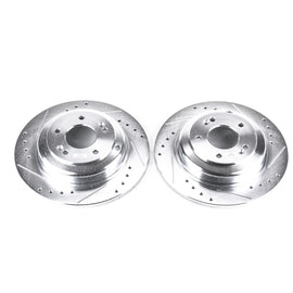 Power Stop 10-16 Hyundai Genesis Coupe Rear Evolution Drilled & Slotted Rotors - Pair