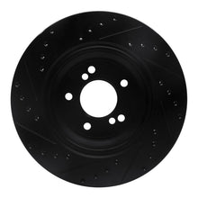 Load image into Gallery viewer, R1 00-06 BMW M3 Rear Right Drilled &amp; Slotted Black Brake Rotor