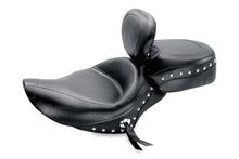 Load image into Gallery viewer, Mustang 04-21 Harley Sportster 3.3 Wide Stud Touring Solo Seat w/Driver Backrest - Black