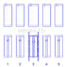 Load image into Gallery viewer, King Mini W10B16A/W11B16A Silicon Bi-Metal Aluminum Main Bearing Set - Size STD