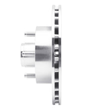 Load image into Gallery viewer, R1 78-93 Ford Thunderbird Front Left Drilled &amp; Slotted Silver Brake Rotor