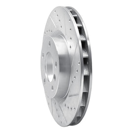 R1 95-99 BMW M3 E36 Left Front Drilled & Slotted Silver Brake Rotor