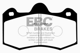 EBC 11+ Mclaren MP4-12C 3.8 Twin Turbo Bluestuff Rear Brake Pads
