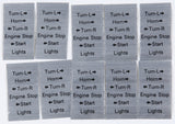 Replacement Decals For 72-81 Style Hand Controls 10pk