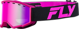 Yth Focus Snow Goggle Blk/Pink W/ Pink Mirror/Rose Lens