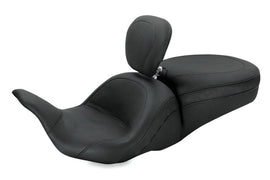 Mustang 08-21 Harley Electra Glide, Rd Glide, Rd King, Str Glide Lowdown 1PC Seat w/DBR - Black