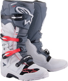 Tech 7 Enduro Boots Lt Grey/Drk Grey/Bt Rd Sz 8