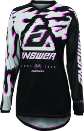 Answer 23.5 Syncron Meltdown Jersey Black/Magenta/Grey Womens - Medium