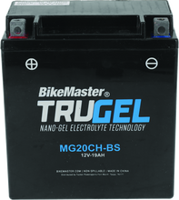 Load image into Gallery viewer, BikeMaster TruGel Battery MG20CH-BS