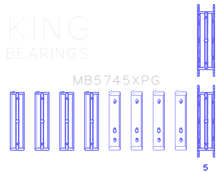 Load image into Gallery viewer, King Subaru FA20 FB20 Performance Tri-Metal Main Bearing Set - Size +.025mm