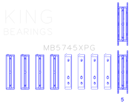King Subaru FA20 FB20 Performance Tri-Metal Main Bearing Set - Size +.025mm