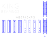 King Subaru FA20 FB20 Performance Tri-Metal Main Bearing Set - Size +.025mm